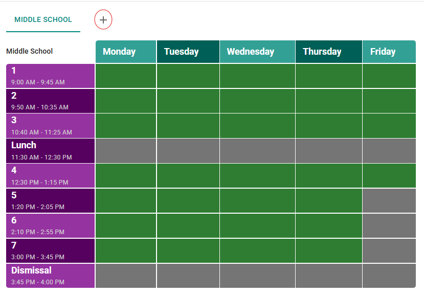 Adding another schedule structure