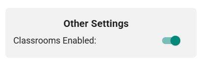 Enabling the classrooms feature
