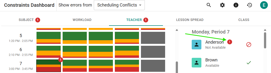 Example Scheduling Conflict 2
