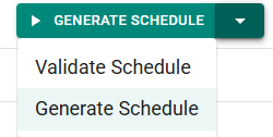 Scheduler drop down button