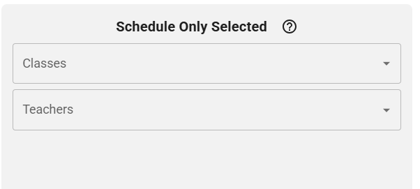Schedule only selected