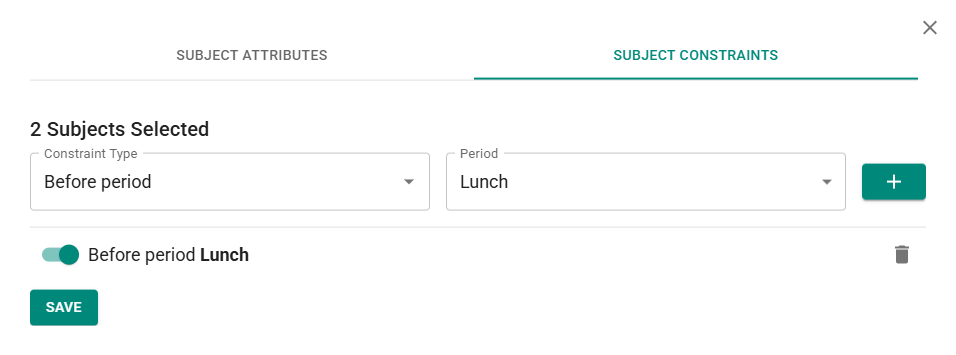 Bulk Actions: Modifying Subject Constraints