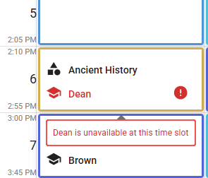 Red/Hard constraint unmet